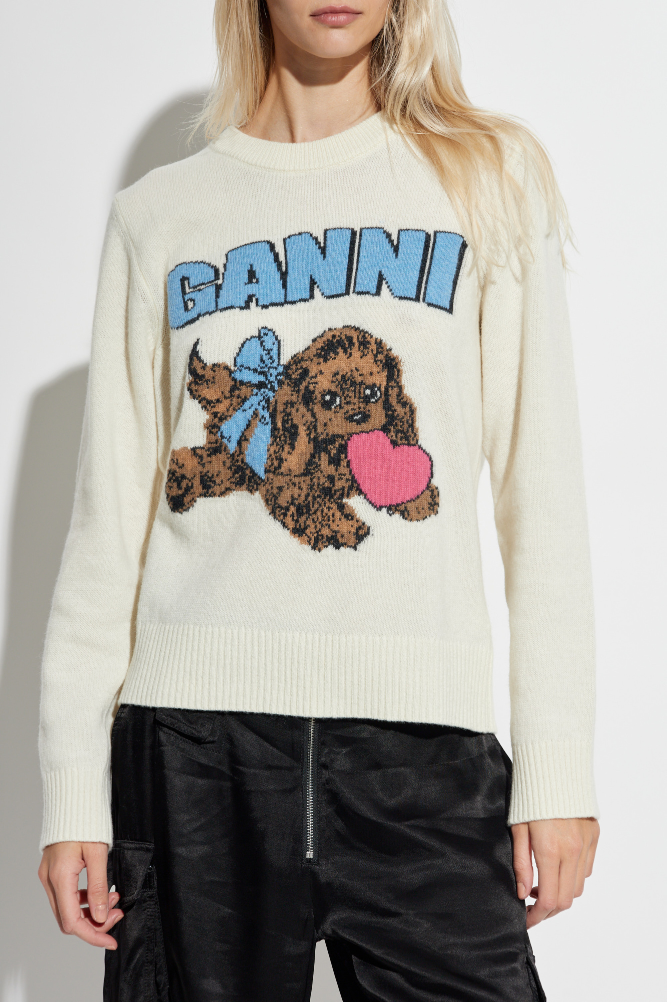 Ganni Sweater with a crew neck | Women's Clothing | Vitkac